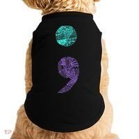 Semicolon Gift Suicide Prevention Awareness Doggie Tank thumb 0
