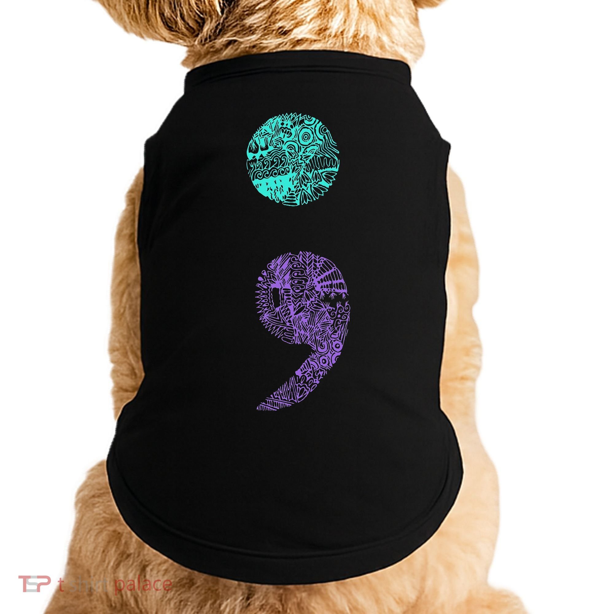 Semicolon Gift Suicide Prevention Awareness Doggie Tank
