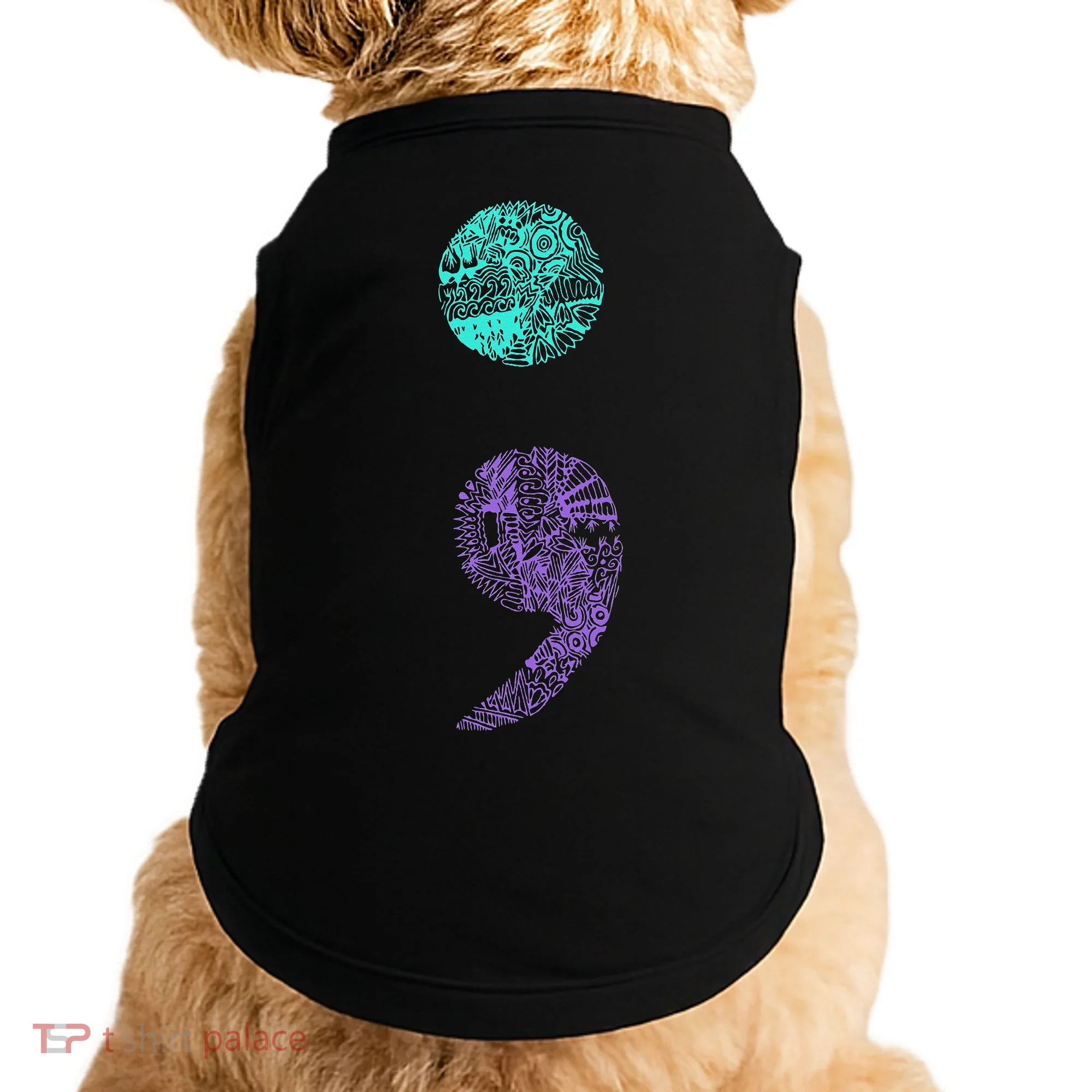 Semicolon Gift Suicide Prevention Awareness Doggie Tank