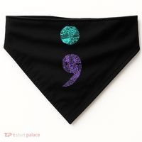 Semicolon Gift Suicide Prevention Awareness USA-Made Doggie Bandana thumb 0
