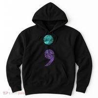 Semicolon Gift Suicide Prevention Awareness Hoodie thumb 0
