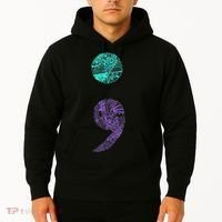 Semicolon Gift Suicide Prevention Awareness Hoodie thumb 2