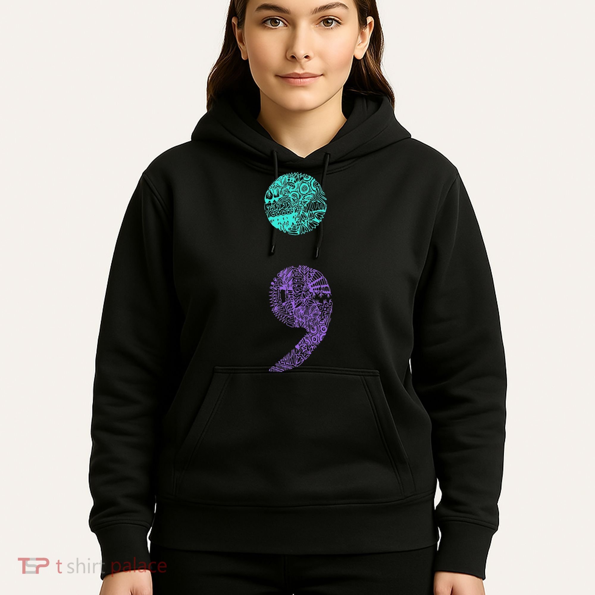 Semicolon Gift Suicide Prevention Awareness Hoodie