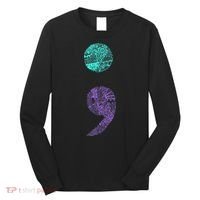 Semicolon Gift Suicide Prevention Awareness Long Sleeve Shirt thumb 0