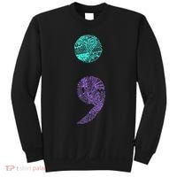 Semicolon Gift Suicide Prevention Awareness Sweatshirt thumb 0