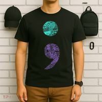 Semicolon Gift Suicide Prevention Awareness T-Shirt thumb 6