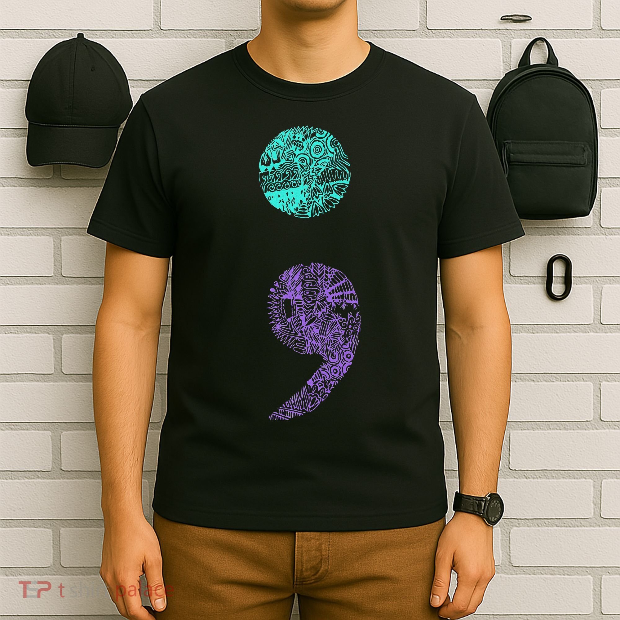 Semicolon Gift Suicide Prevention Awareness T-Shirt