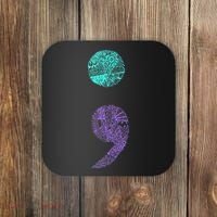 Semicolon Gift Suicide Prevention Awareness Coaster thumb 0
