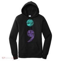 Semicolon Gift Suicide Prevention Awareness Women's Hoodie thumb 0