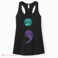 Semicolon Gift Suicide Prevention Awareness Women's Tank Top thumb 0
