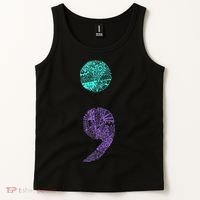Semicolon Gift Suicide Prevention Awareness Tank Top thumb 2