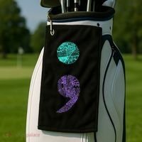 Semicolon Gift Suicide Prevention Awareness Golf Towel thumb 2