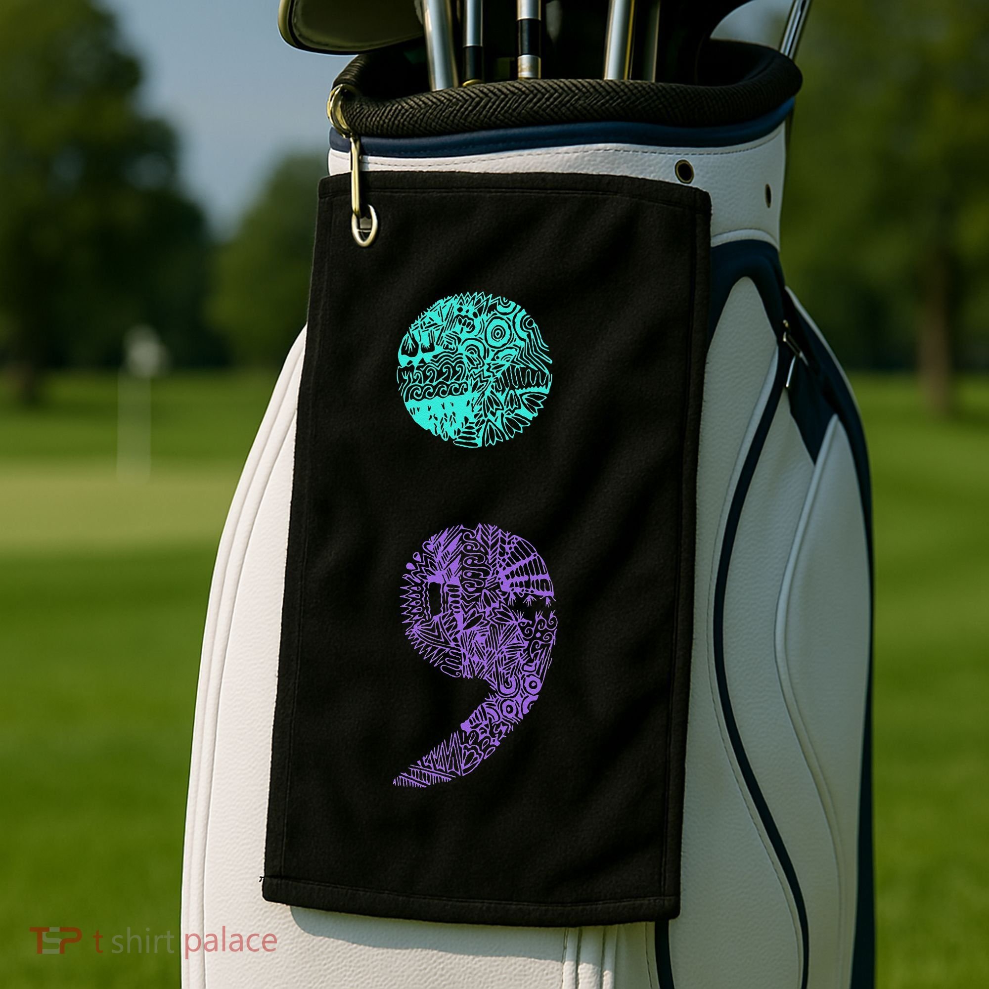 Semicolon Gift Suicide Prevention Awareness Golf Towel