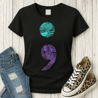 Semicolon Gift Suicide Prevention Awareness Women's T-Shirt thumb 3