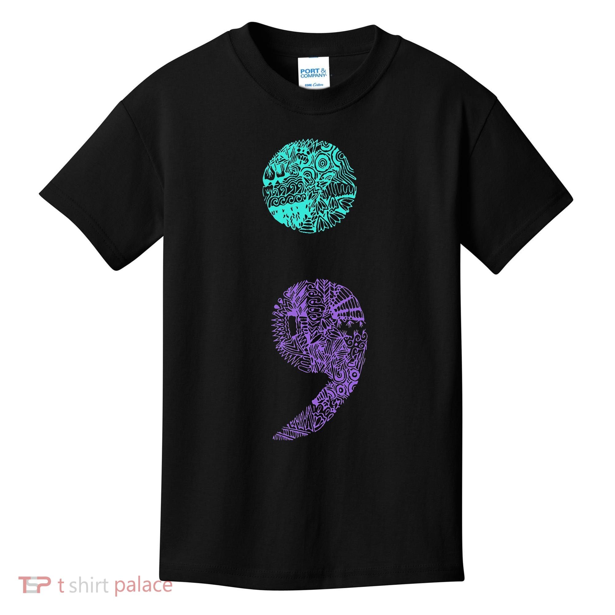 Semicolon Gift Suicide Prevention Awareness Kids T-Shirt