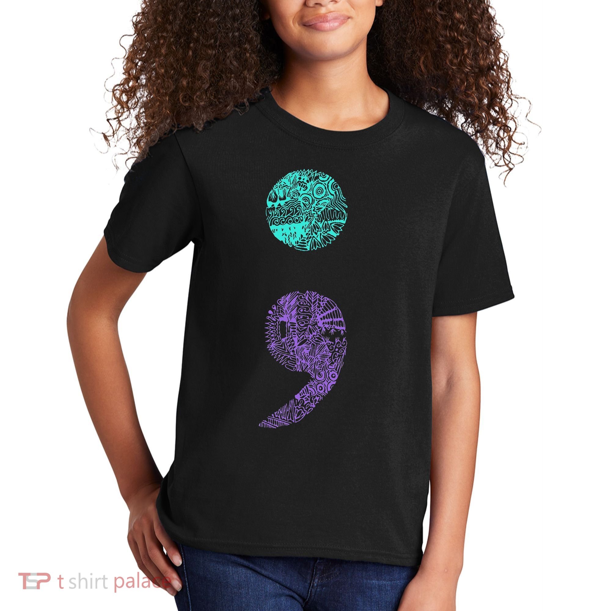 Semicolon Gift Suicide Prevention Awareness Kids T-Shirt