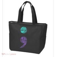 Semicolon Gift Suicide Prevention Awareness Tote Bag thumb 3