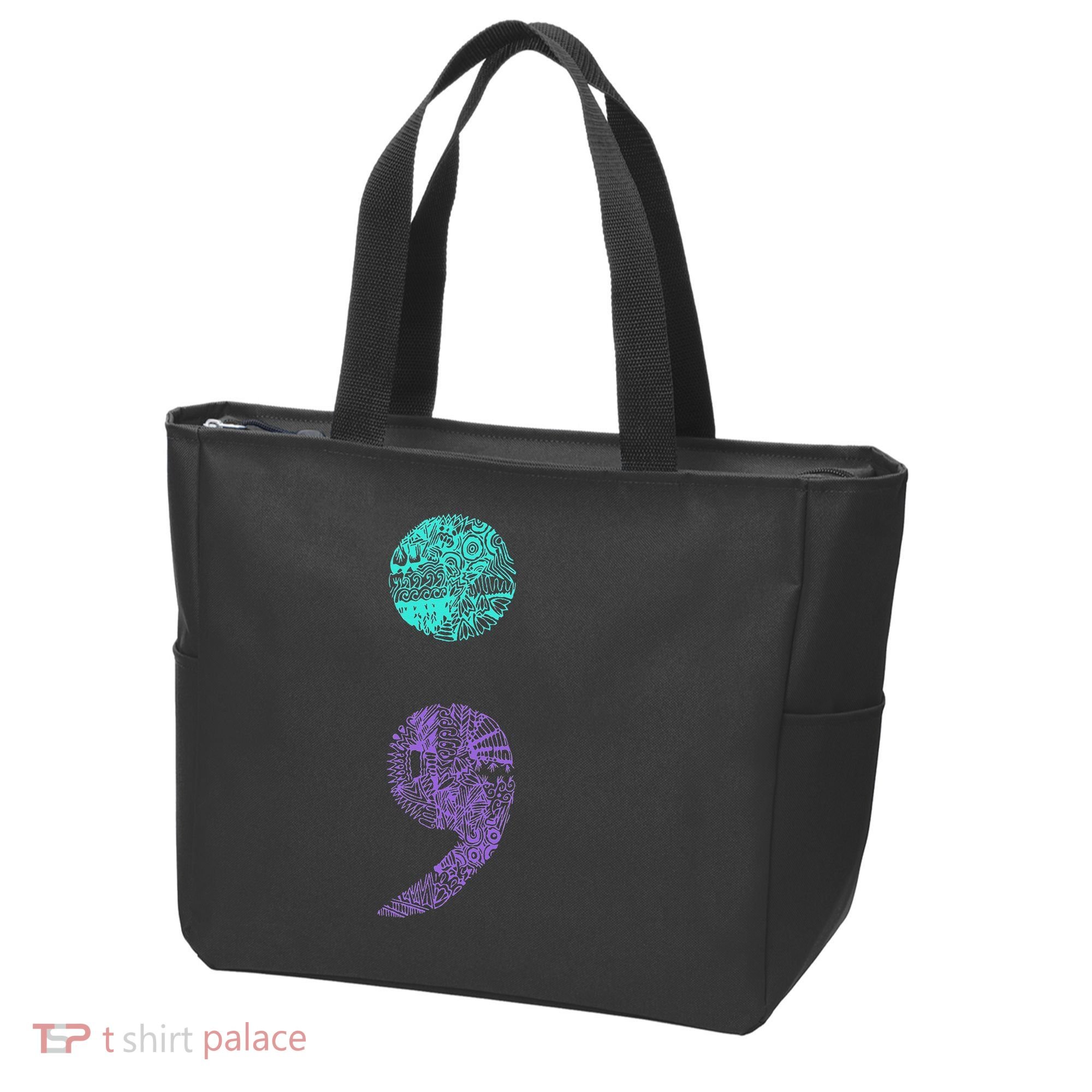 Semicolon Gift Suicide Prevention Awareness Tote Bag