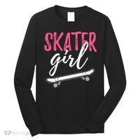 Skater Girl Skateboarding Skateboard Gift Long Sleeve Shirt thumb 0