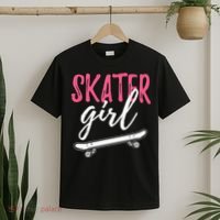 Skater Girl Skateboarding Skateboard Gift T-Shirt thumb 2