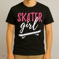 Skater Girl Skateboarding Skateboard Gift T-Shirt thumb 3