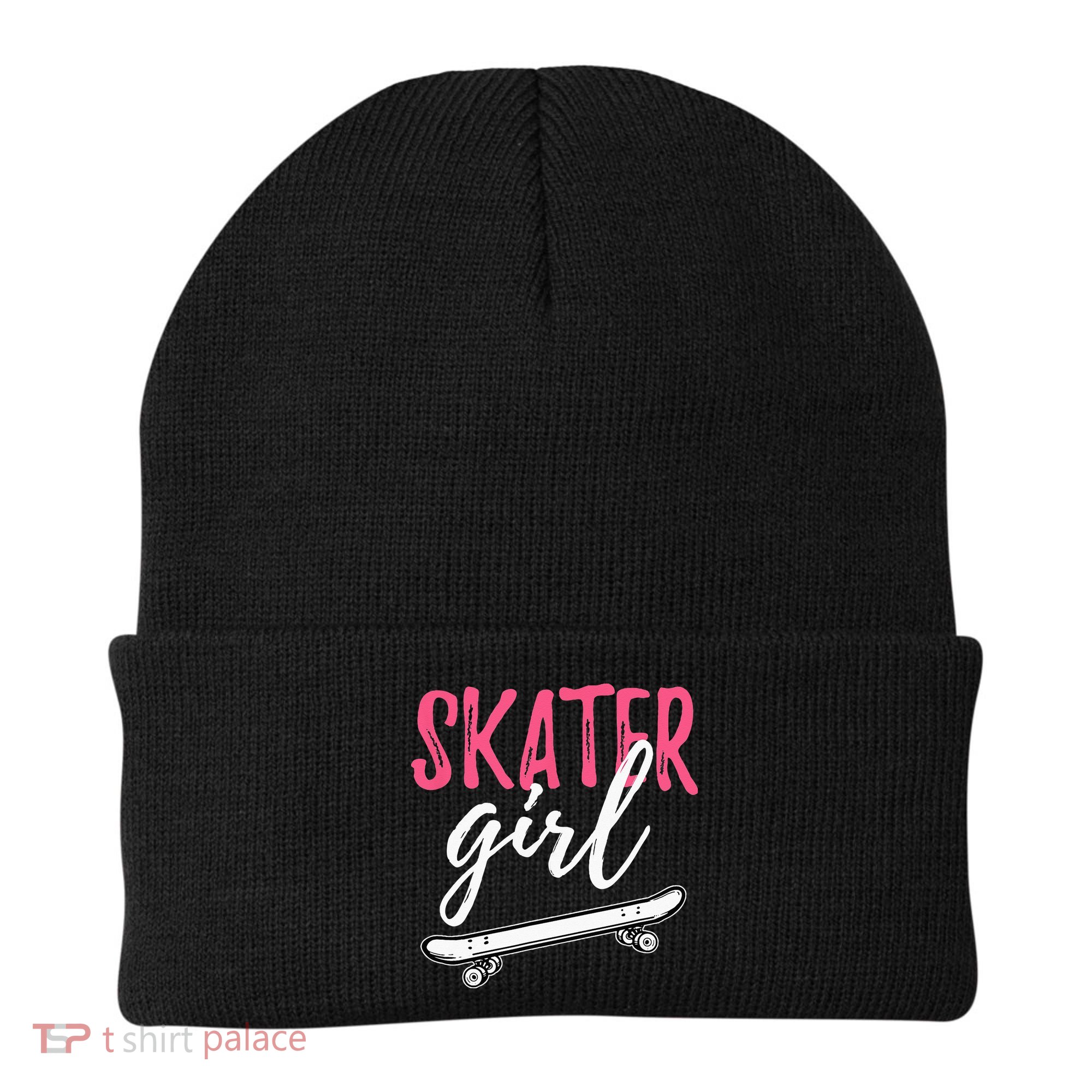 Skater Girl Skateboarding Skateboard Gift Beanie