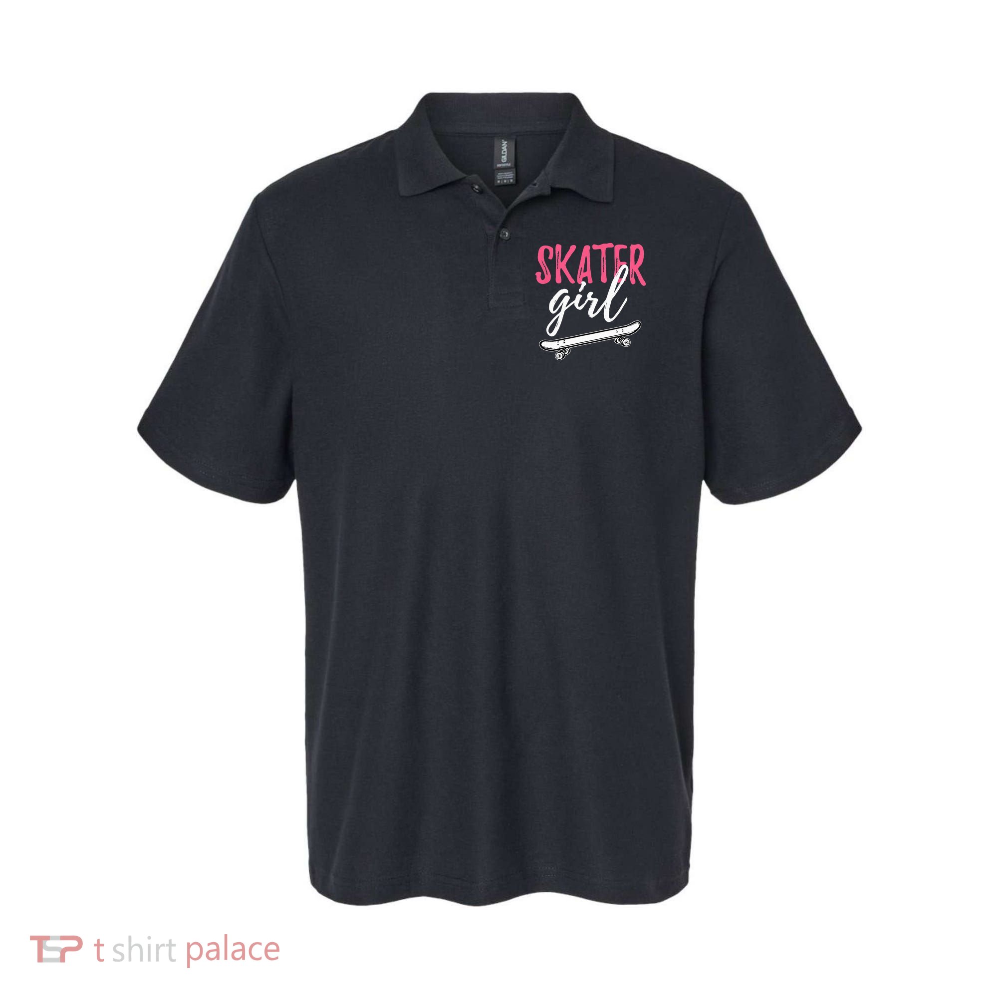 Skater Girl Skateboarding Skateboard Gift Polo