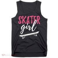 Skater Girl Skateboarding Skateboard Gift Tank Top thumb 0