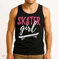 Skater Girl Skateboarding Skateboard Gift Tank Top thumb 3