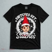 Snitches Get Stitches The Elf Xmas Funny Christmas T-Shirt thumb 5
