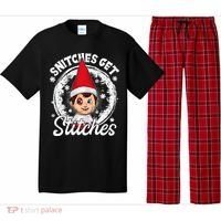 Snitches Get Stitches The Elf Xmas Funny Christmas Pajama Set thumb 0