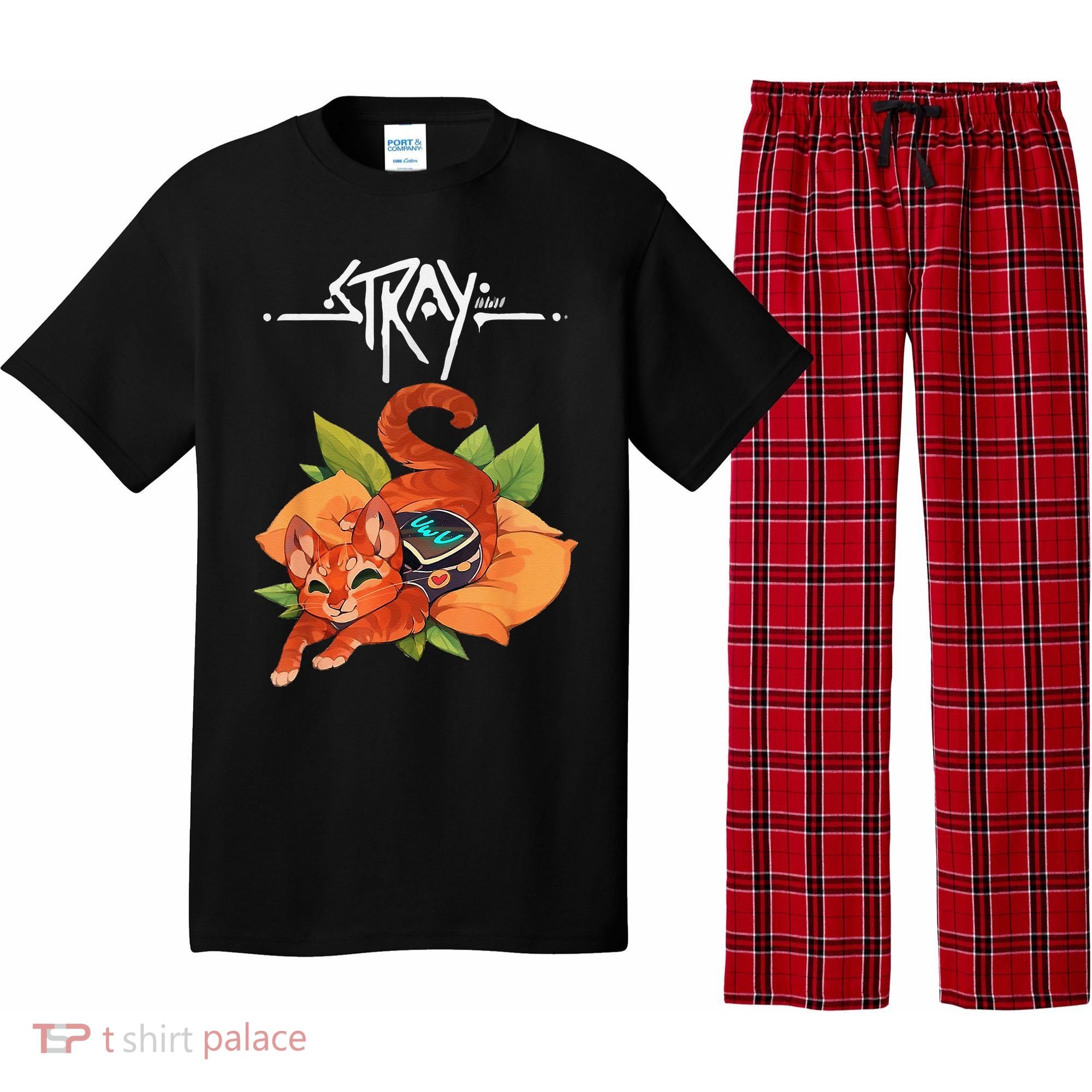 Stray Game Stray Video Game Funny Cat Game Pajama Set