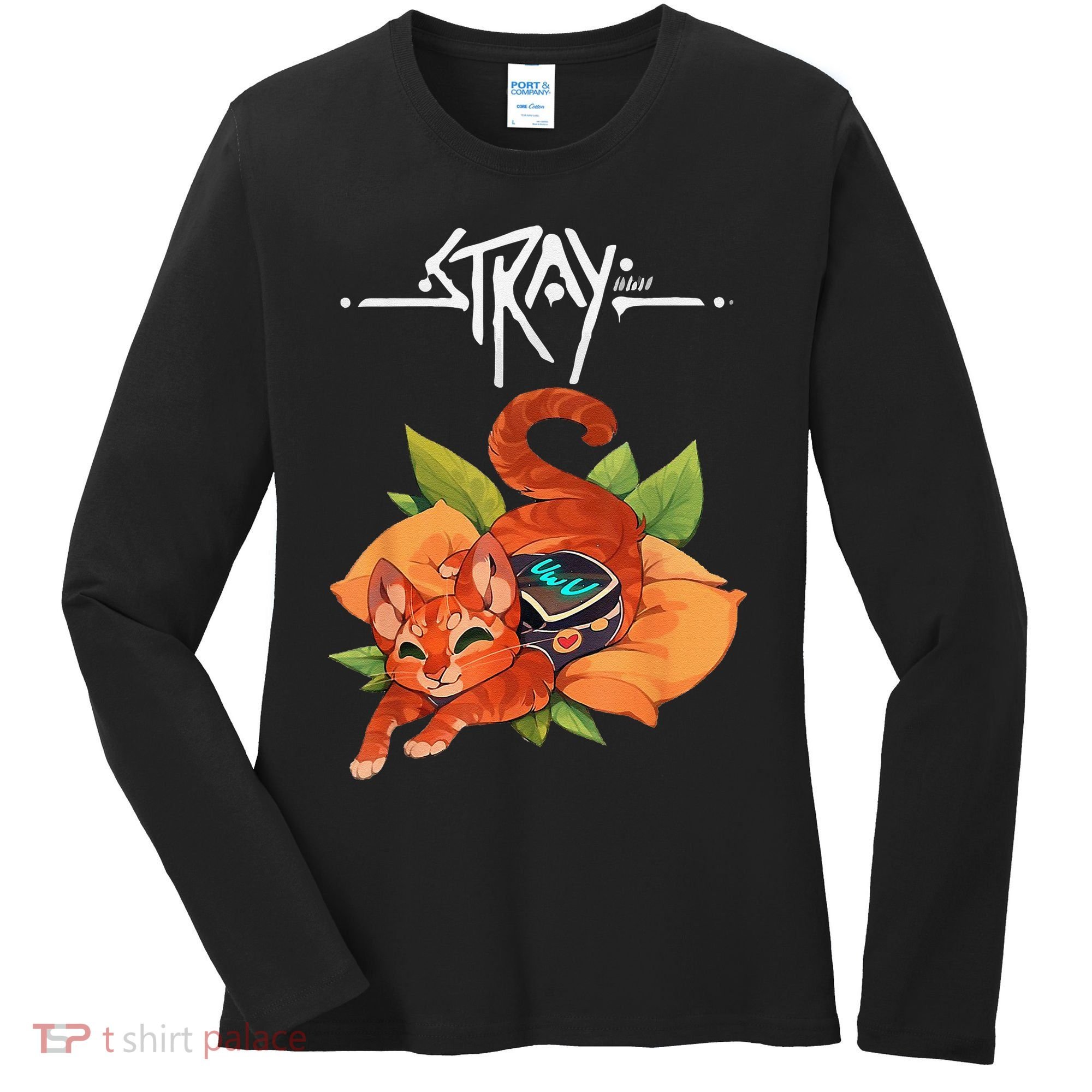 Stray Game Stray Video Game Funny Cat Game Women's Long Sleeve Shirt