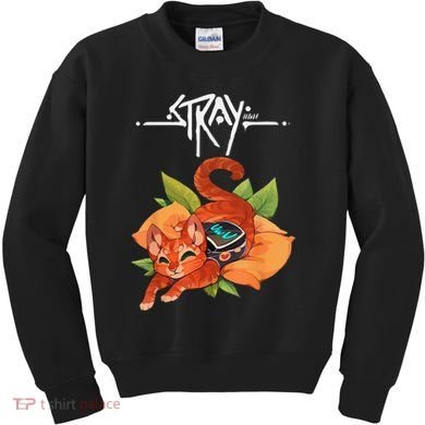 Stray Game Stray Video Game Funny Cat Game Kids Sweatshirt