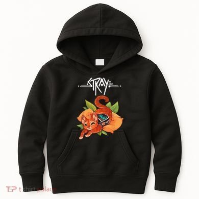 Stray Game Stray Video Game Funny Cat Game Kids Hoodie