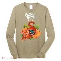 Stray Game Stray Video Game Funny Cat Game Long Sleeve Shirt thumb 0