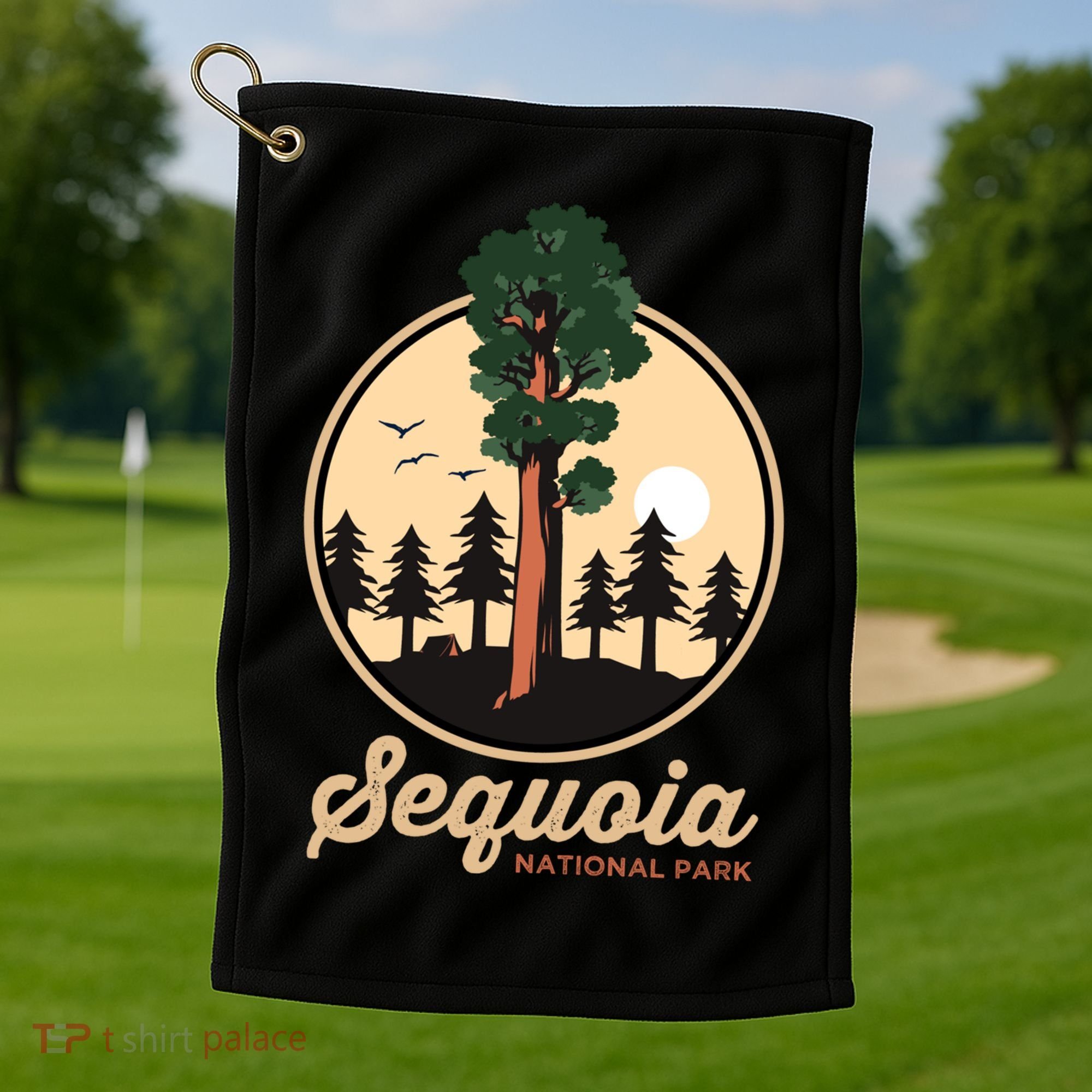 Sequoia General Sher Tree Camping Sequoia National Park Cute Gift Golf Towel