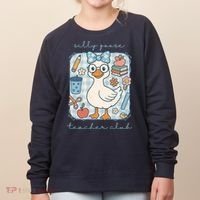 Silly Goose Teacher Club Funny Back To School Women's Sweatshirt thumb 0