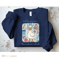 Silly Goose Teacher Club Funny Back To School Sweatshirt thumb 2