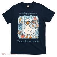 Silly Goose Teacher Club Funny Back To School T-Shirt thumb 0