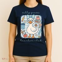 Silly Goose Teacher Club Funny Back To School T-Shirt thumb 4
