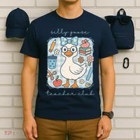 Silly Goose Teacher Club Funny Back To School T-Shirt thumb 6
