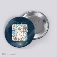 Silly Goose Teacher Club Funny Back To School Button thumb 0