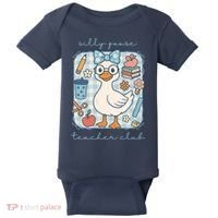 Silly Goose Teacher Club Funny Back To School Baby Bodysuit thumb 0