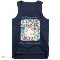Silly Goose Teacher Club Funny Back To School Tank Top thumb 0