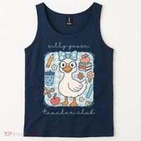 Silly Goose Teacher Club Funny Back To School Tank Top thumb 2