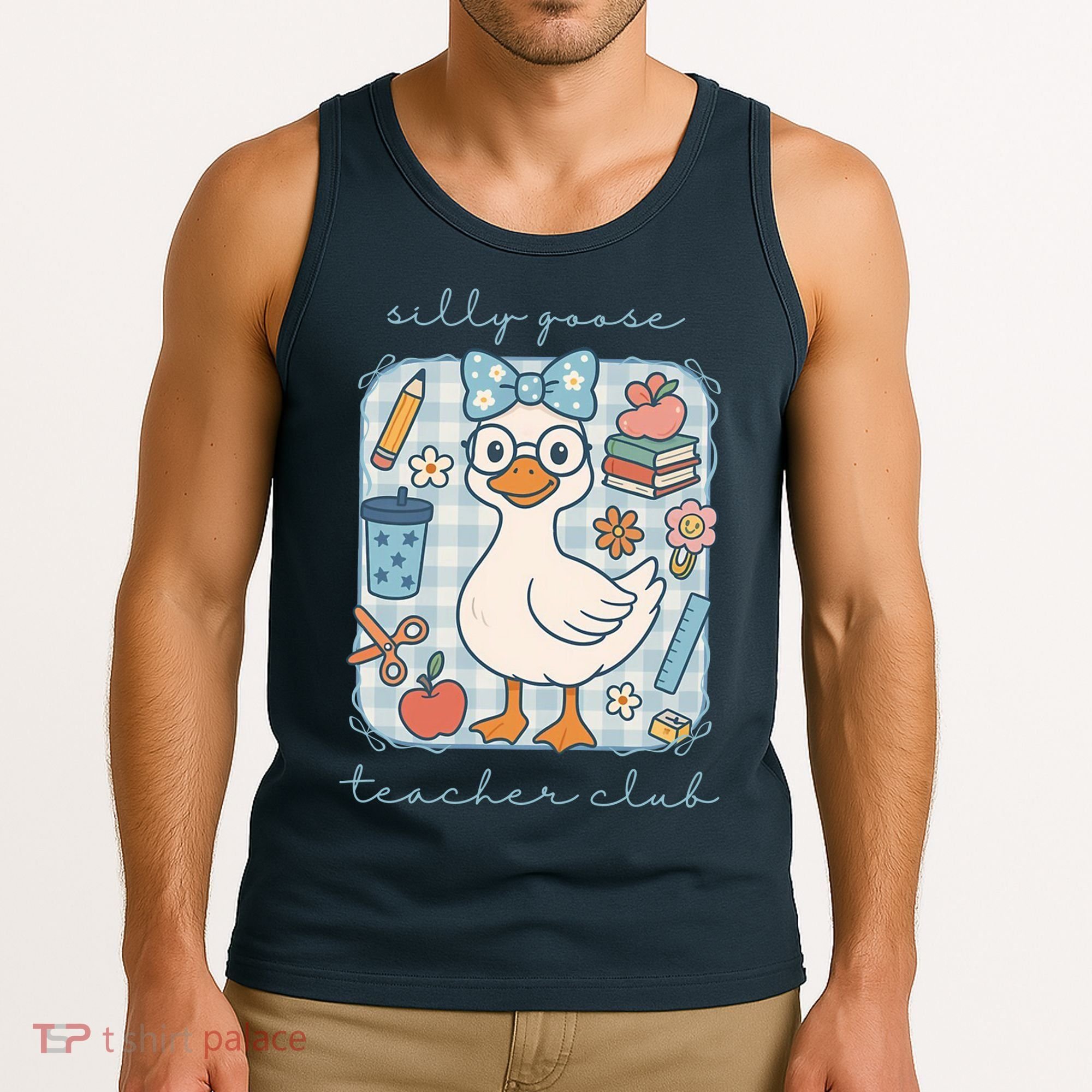 Silly Goose Teacher Club Funny Back To School Tank Top