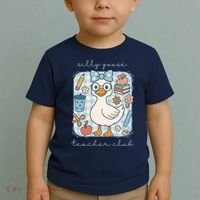 Silly Goose Teacher Club Funny Back To School Toddler T-Shirt thumb 2