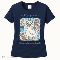 Silly Goose Teacher Club Funny Back To School Women's T-Shirt thumb 0