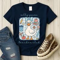 Silly Goose Teacher Club Funny Back To School Women's T-Shirt thumb 3
